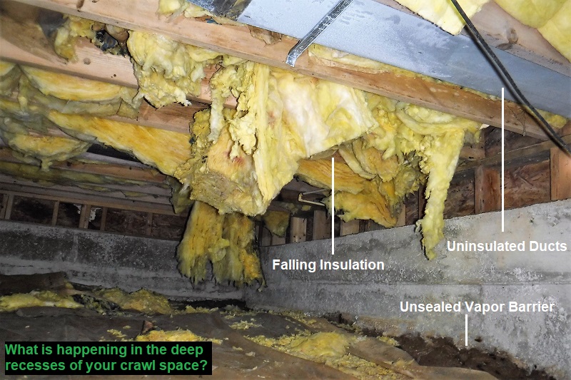 Crawl space investigated during BGE Energy Audit